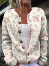 Petronella™ | Vintage Floral Knit Cardigan Sweater