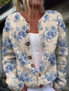 Ivorie™ | Vintage Floral Knit Cardigan