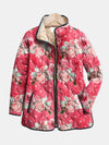 Laverne™ | Charming Pink Floral Print Quilted Jacket