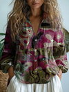 Stina™ | Vintage Floral-Print Blouse