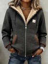 Eleanor | Sherpa-Lined Quilted Zip-Up Hooded Jacket