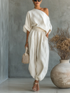 Eleonora – Elegant One-Shoulder Two-Piece Set